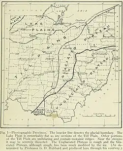 Physiographic Map from "Geology of Ohio," 1923
