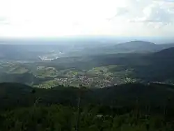 Overlooking Loffenau, Gaggenau in the Murg valley, and the Rhine valley near Rastatt