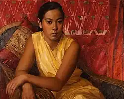 Girl in a Yellow Dress (1931) (Yamatane Museum); exhibited at the 12th Teiten