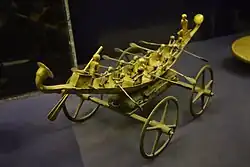 One of two, gold and silver, boats from Queen Ahhotep II's tomb