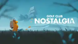 Cover artwork featuring the player in an orange space suit with a golf club looking at a large structure