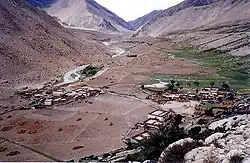 Outside Milarepa's Cave, about 10 km north of Nyalam Town