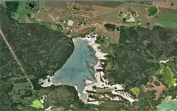 Nevodnoye to the north of Gornostalevo lake Sentinel-2 image