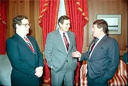 Governor Bob Martinez speaks to the owners of the Chicago White Sox