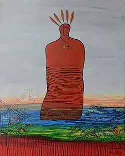 Alan Syliboy's painting of Grand Chief Henri Membertou