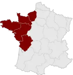 The Grand Ouest according to the Guides de voyage Ulysse [fr].[10]