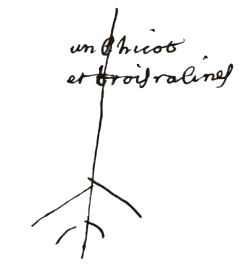 Mark: Tree and roots. Signed for Potawatomi.