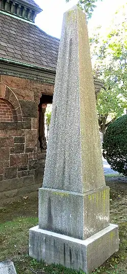 Obelisk marking the grave of Herman Hotchkiss (1765-1836), traditional founder of Fair Haven.