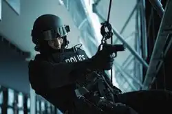 An ERT officer in training