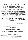 Dissertazione idrodinamica, 1775