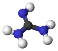Ball and stick model of guanidine