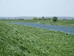 The water level in the River Glen, here pictured looking west towards Guthram Gowt, is maintained by a tidal sluice at Surfleet Seas End. The sluice might be replaced by a lock.