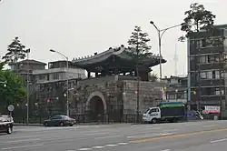 Gwanghuimun Gate, across street, Seoul, Korea