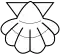 A scallop shell