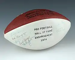 Image 1A football signed by the 1974 Pro Football Hall of Fame enshrinement class (from Pro Football Hall of Fame)