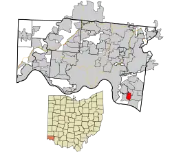 Location in Hamilton County and the state of Ohio.