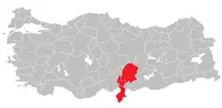 Location of Hatay Subregion