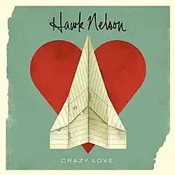 A photo of a paper airplane flying on a teal sky with a heart in the background