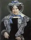 Friederike (Federica) Mylius née Schnauss (1771-1851), portrait by Francesco Hayez (1828), Villa Vigoni
