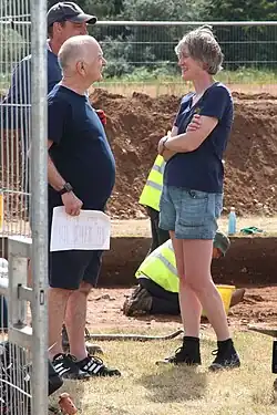 Helen Geake & Tony Robinson at Time Team dig Sutton Hoo 27-06-2024