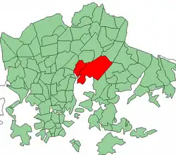 Position of Viikki within Helsinki
