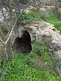 Mouth of hewn sepulchre at Um er-Rus (southern site), near Moshav Aviezer