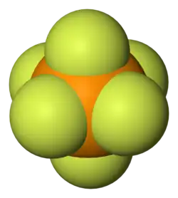 Spacefill model of hexafluorophosphate