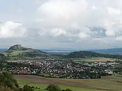 Hilzingen (Hohentwiel, Zeller Lake and Staufen in the background)