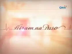 An image with a red-orange background. The series title is displayed on the center of the image. The logo of GMA Network is displayed on the upper right side of the image.