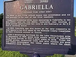 Back side of "Gabriella" marker