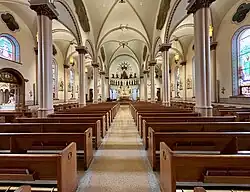 View up the nave toward the altar