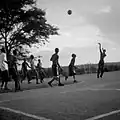 Image 3A Kenyan college basketball team practicing, 2016