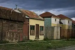 Typical houses in Puerto Natales