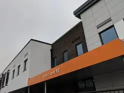 Honiton Community College Sport and PE building on 5 December 2017.