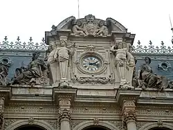 The clock of the Palais de la Bourse