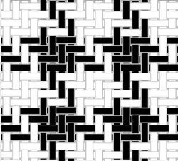 Weaving a small-scale houndstooth check in a 2:2 twill