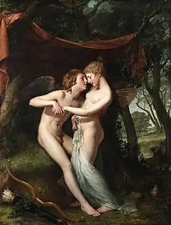 Cupid and Psyche in the nuptial bower (1792–93) by Hugh Douglas Hamilton