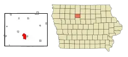 Location of Humboldt, Iowa