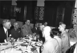 US ambassador Hurley, Generalissimo Chiang Kai-Shek, Gen. Claire Chennault, Gen. Albert Wedemeyer, 1945