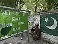 Signboard of the government school in Hushe, the highest-altitude village in Gilgit-Baltistan, Pakistan.
