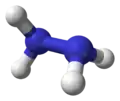 Ball and stick model of hydrazine