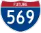 Future Interstate 569 marker