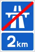 F 334 End of Motorway Ahead