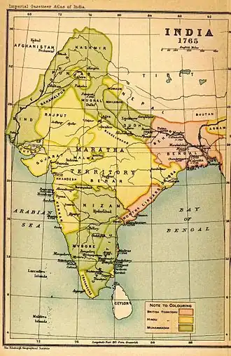 Carnatic (southeast coast), on the Bay of Bengal