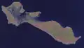 Satellite view of the island