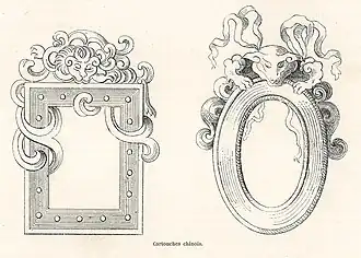 Chinese cartouches, illustration from L'Ornement Polychrome, by Albert Racinet, 1888