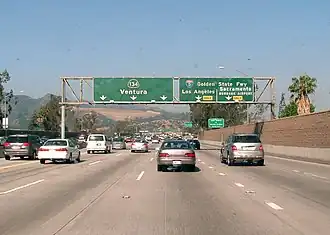 Westbound SR 134 in Glendale approaching I-5