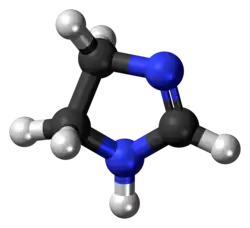 Ball-and-stick model of the imidazoline molecule