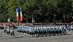 The Indian Air Force contingent, led by the India's oldest regiment, the Maratha Light Infantry, guest participants in 2009.