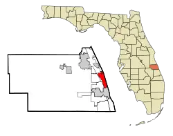 Location in Indian River County and the state of Florida